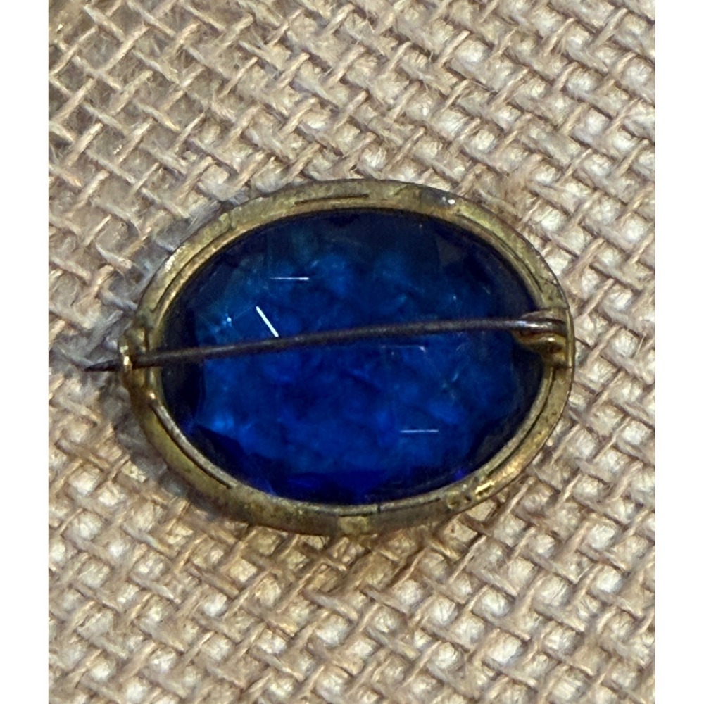 Victorian Antique Open
Scroll Blue Glass Stones Brooch Czech Art
Nouveau*Flaw - Picture 5 of 8